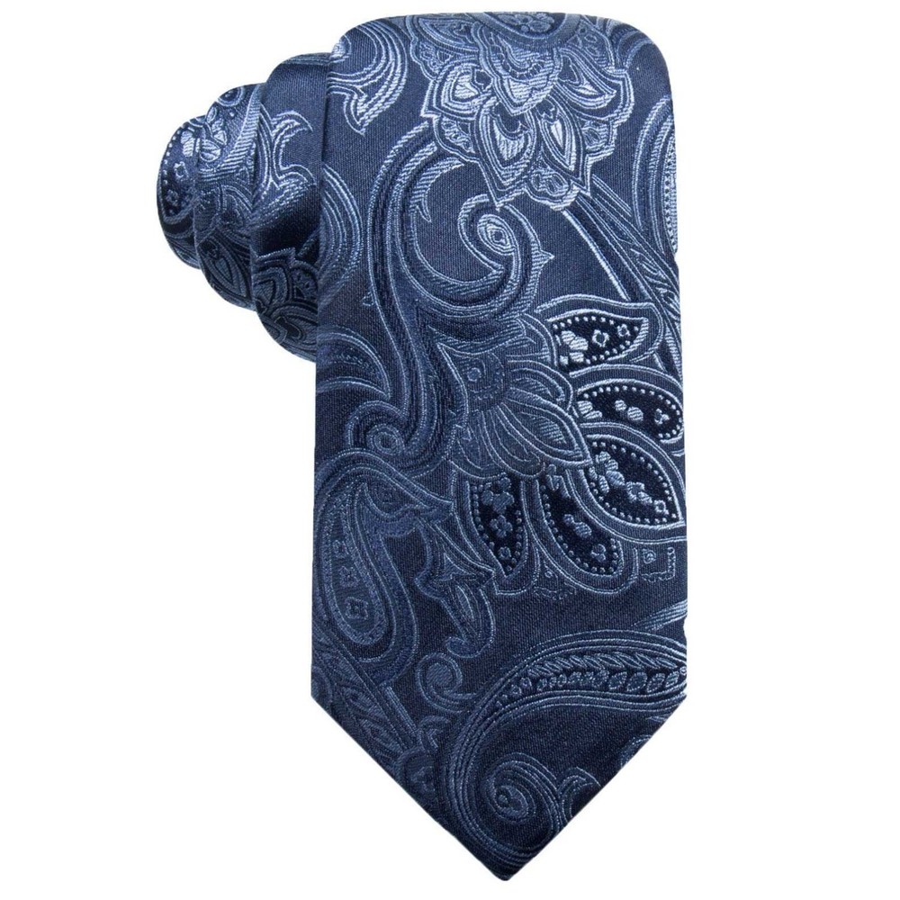 Tasso Elba Men’s Paisley Silk Tie (Navy)